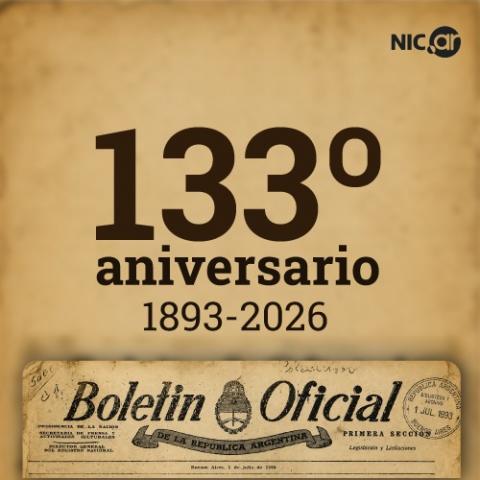 133 aniversario del Boletín Oficial de la República Argentina