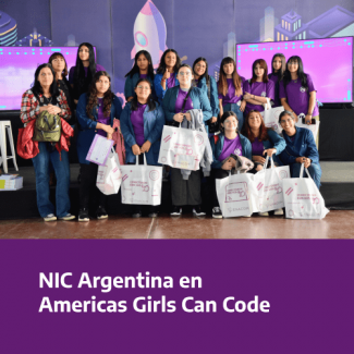 Estudiantes de escuelas técnicas de Quilmes en el evento de American girls can code
